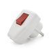 Вилка з вимикачем кутова YT-426A, 16A 250V, A105, White, 33889 фото 1