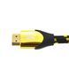 Кабель Ritar PL-HD207 HDMI-HDMI 19 + 1, UltraHD 8K 60HZ, 4K 120HZ, 5.0m, v2,1, OD-6.3mm, з фільтром, в оплетке Black / Gold, коннектор Gold, Blister, Q50 19950 фото 2